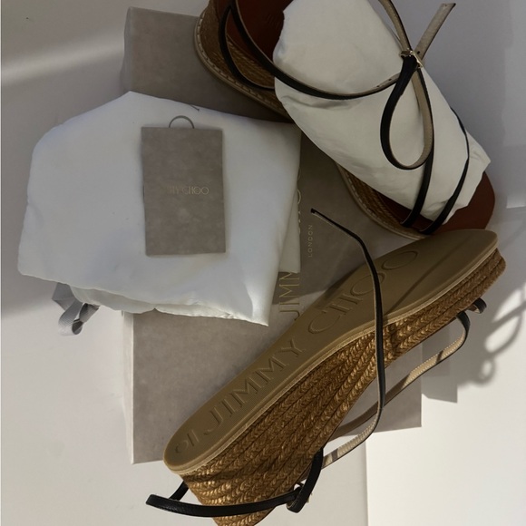 Jimmy Choo Drive 60 Sandal in Black - Picture 6 of 10